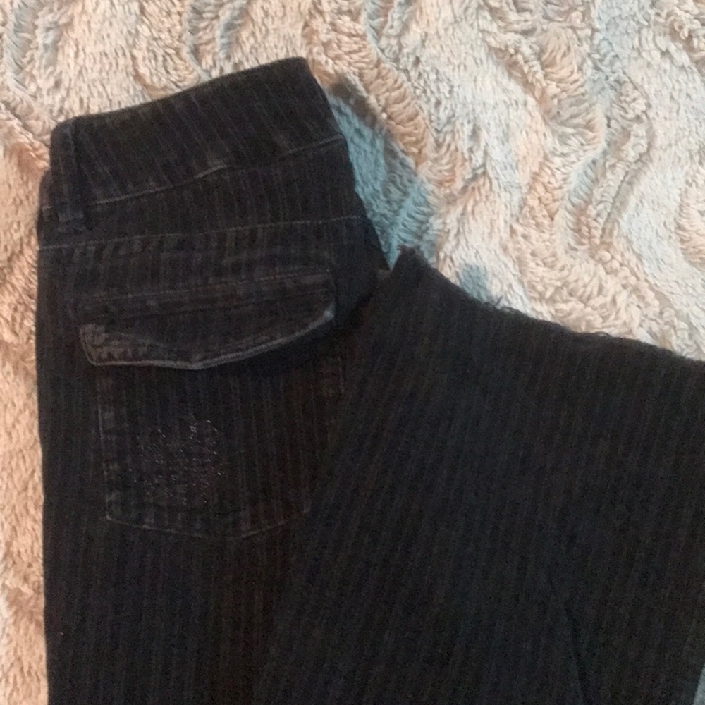 Black striped cords